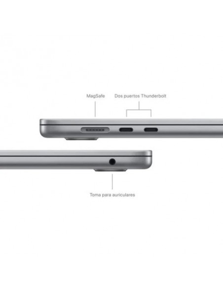 Apple MacBook Air Apple M3/ 8GB/ 256GB SSD/ GPU 10 Núcleos/ 15.3" Gris Espacial