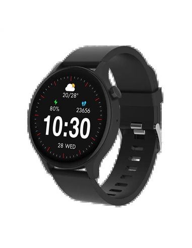 Denver SWC-338B Smartwatch Pantalla 1.38" Sensor de Frecuencia Cardíaca y Función de Llamada Bluetooth Negro