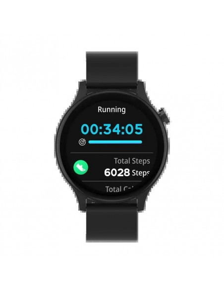 Denver SWC-338B Smartwatch Pantalla 1.38" Sensor de Frecuencia Cardíaca y Función de Llamada Bluetooth Negro