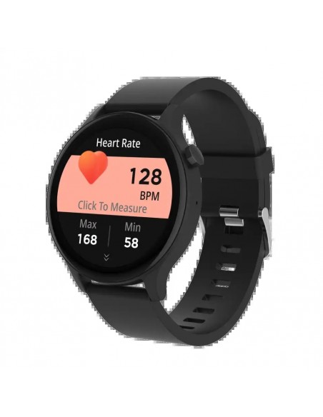 Denver SWC-338B Smartwatch Pantalla 1.38" Sensor de Frecuencia Cardíaca y Función de Llamada Bluetooth Negro