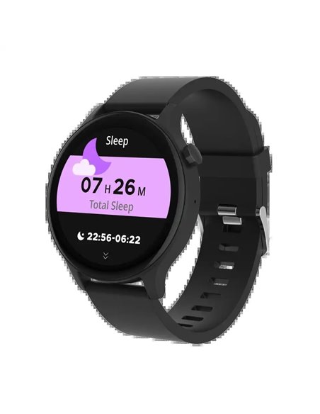 Denver SWC-338B Smartwatch Pantalla 1.38" Sensor de Frecuencia Cardíaca y Función de Llamada Bluetooth Negro