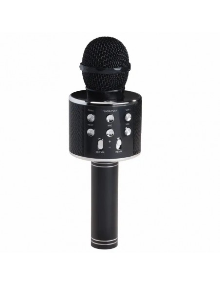 Denver KMS-20BMK2 Micrófono con Altavoz, Bluetooth y Ranura USB/MicroSD Negro