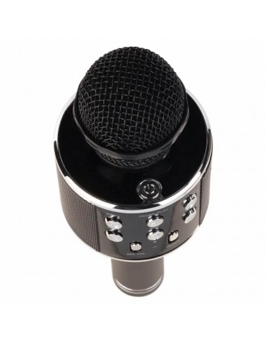 Denver KMS-20BMK2 Micrófono con Altavoz, Bluetooth y Ranura USB/MicroSD Negro