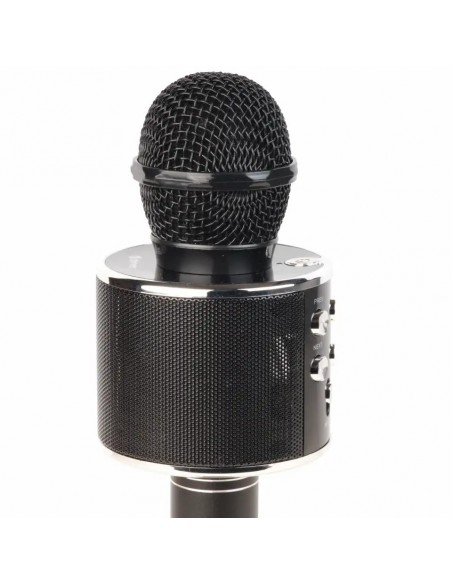 Denver KMS-20BMK2 Micrófono con Altavoz, Bluetooth y Ranura USB/MicroSD Negro