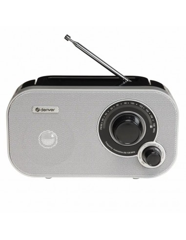 Denver TR-51W Radio FM con Sintonización Analógica Blanca