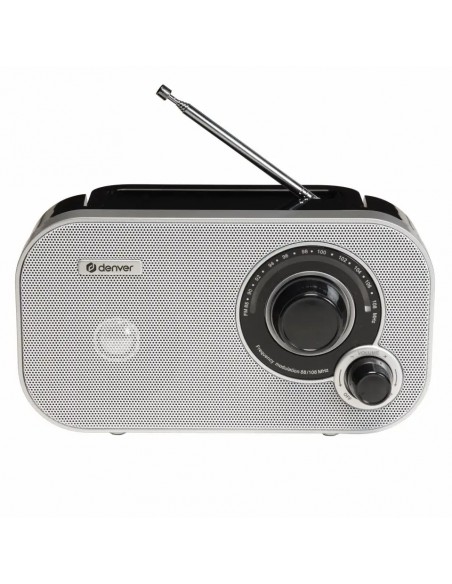 Denver TR-51W Radio FM con Sintonización Analógica Blanca