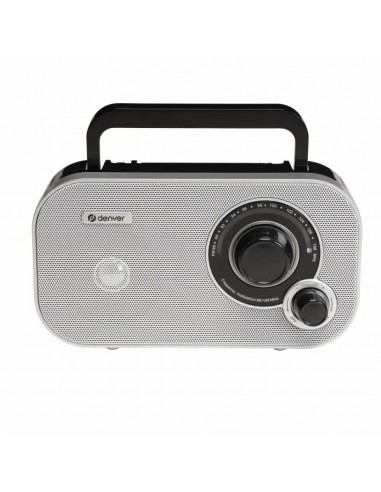 Denver TR-51W Radio FM con Sintonización Analógica Blanca