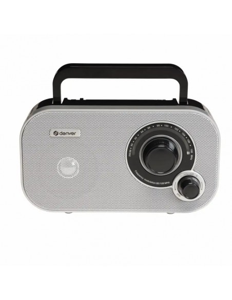 Denver TR-51W Radio FM con Sintonización Analógica Blanca