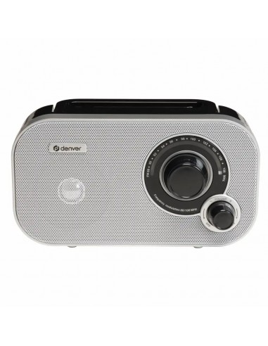 Denver TR-51W Radio FM con Sintonización Analógica Blanca