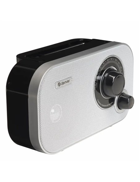 Denver TR-51W Radio FM con Sintonización Analógica Blanca