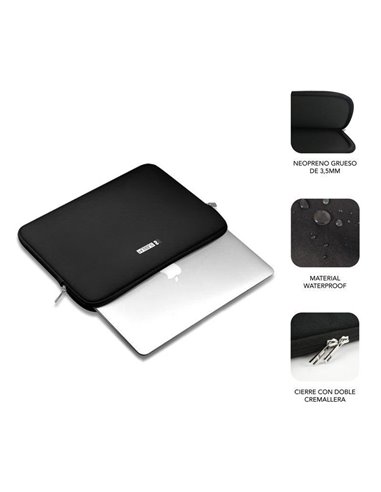 Subblim Funda Business Laptop Sleeve Neopreno V2 15" Negra