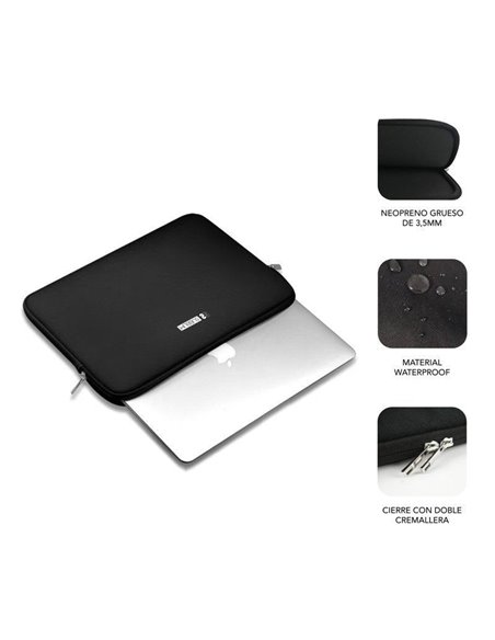 Subblim Funda Business Laptop Sleeve Neopreno V2 15" Negra