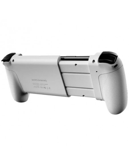 Mars Gaming MGPX Gamepad Vibración Dual Función Turbo Bluetooth 5.0 RGB Blanco para Android e IOS