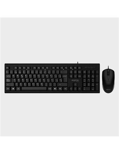 Approx APPMX235 Kit de Teclado y Ratón USB Negro
