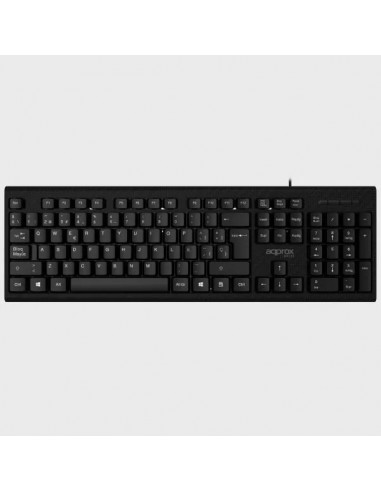 Approx APPMX235 Kit de Teclado y Ratón USB Negro