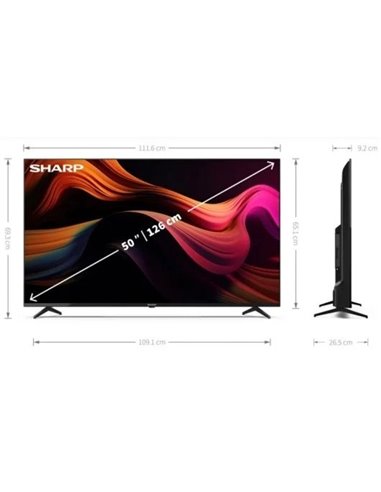 Sharp 50GL4060E 50" LED UltraHD 4K Google TV Televisor