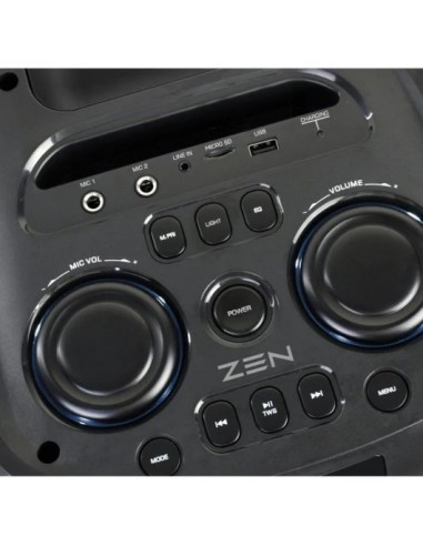 Zen Aero Altavoz Portable Bluetooth LED RGB 350W PMPO + Micrófono