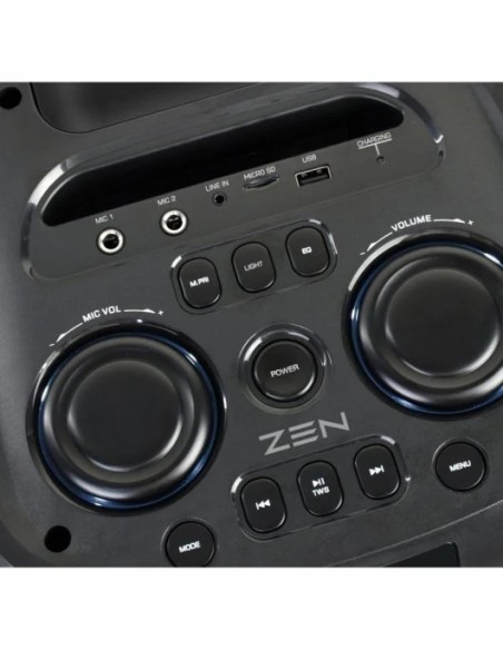 Zen Aero Altavoz Portable Bluetooth LED RGB 350W PMPO + Micrófono
