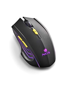 NGS GMX-200 Ratón Gaming Inalámbrico RGB 3200DPI Negro