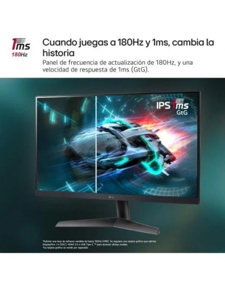 LG UltraGear 24GS60F-B 23.8" LED IPS FullHD 180Hz FreeSync Monitor Gaming