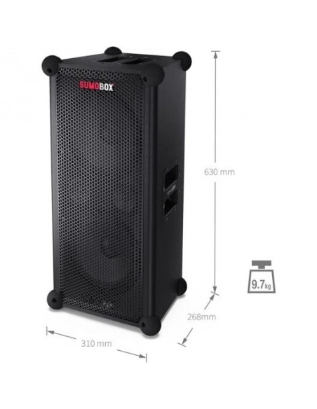 Sharp CP-LS100 SumoBox Altavoz Portátil de Alto Rendimiento 120W Negro