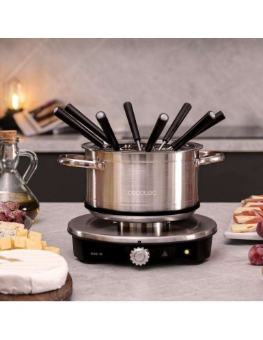 Cecotec Fun Gourmetfondue Advance Fondue Eléctrica con 1500W y 8 Tenedores.