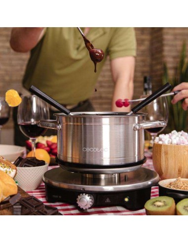 Cecotec Fun Gourmetfondue Advance Fondue Eléctrica con 1500W y 8 Tenedores.