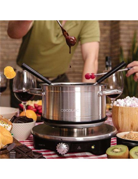 Cecotec Fun Gourmetfondue Advance Fondue Eléctrica con 1500W y 8 Tenedores.