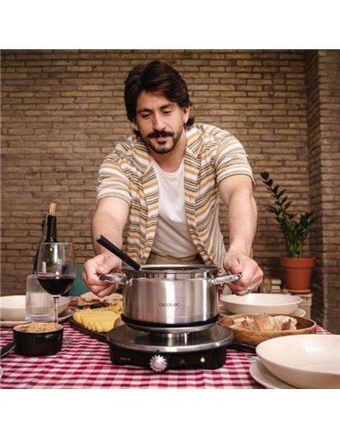 Cecotec Fun Gourmetfondue Advance Fondue Eléctrica con 1500W y 8 Tenedores.