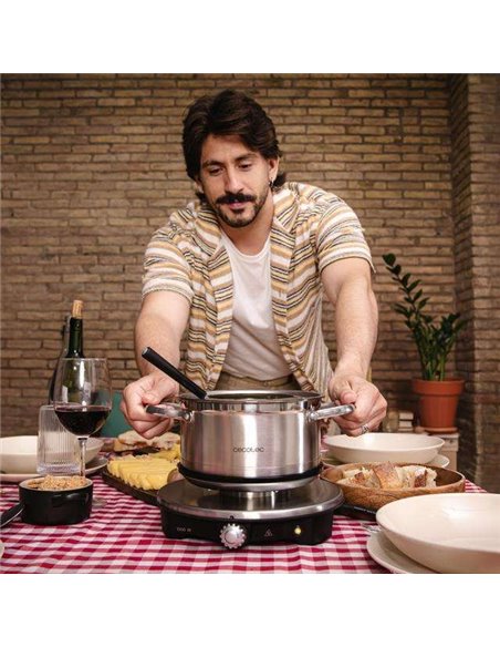 Cecotec Fun Gourmetfondue Advance Fondue Eléctrica con 1500W y 8 Tenedores.