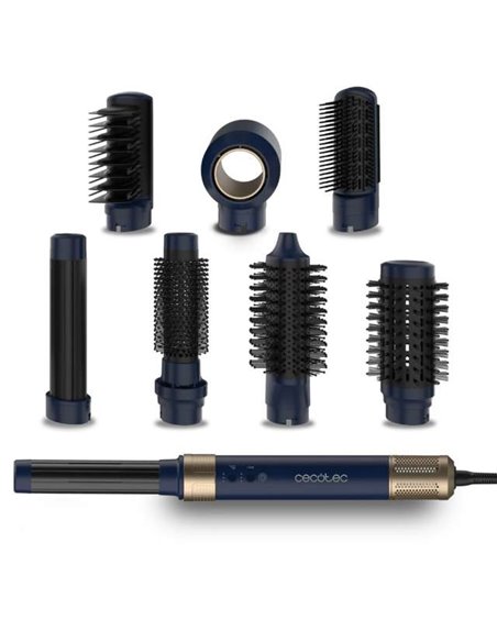 Cecotec Bamba CeramicCare AirGlam Blue Moldeador Multifunción 8en1 con Tecnología Coanda