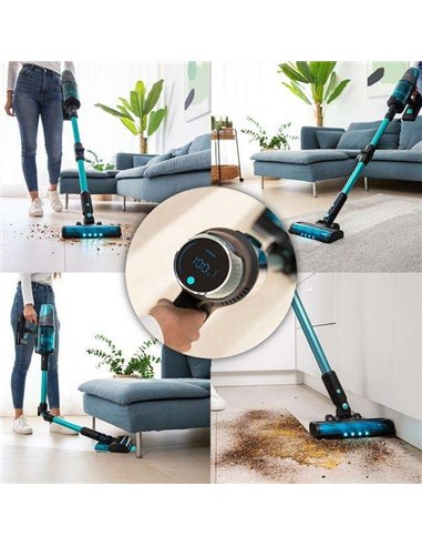 Cecotec Conga Rockstar 7500 Astral ErgoWet Animal T Aspirador Vertical 4en1 con Potencia 680W