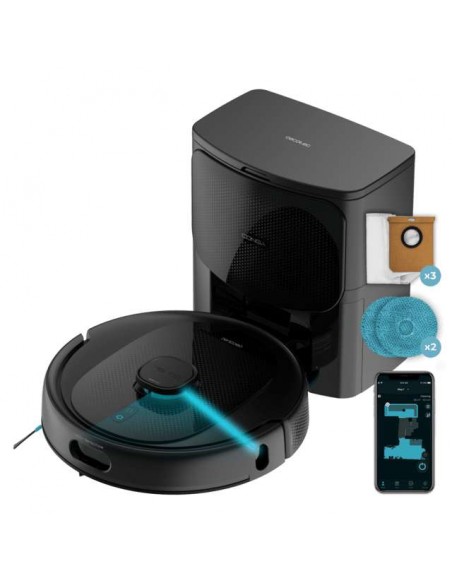 Cecotec Conga 9990 AI Spin Revolution Ultra Power Home Robot Aspirador con Base de Autovaciado