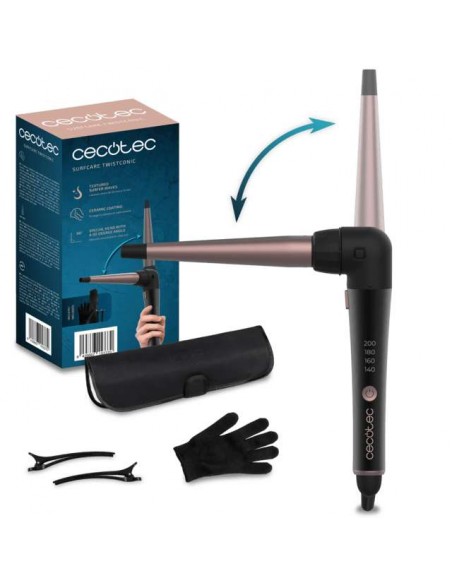 Cecotec SurfCare TwistConic Rizador de Pelo Cónico con Estuche