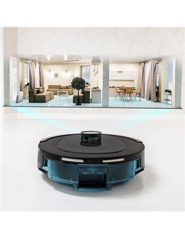 Cecotec Conga 7490 Ultimate Genesis Robot Aspirador con Tecnología de Navegación Láser. Limpieza 4en1