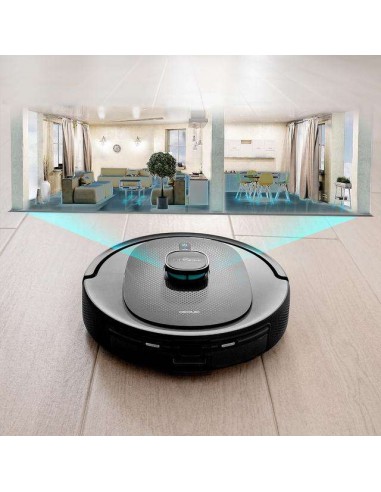 Cecotec Conga 7490 Immortal Genesis. Robot Aspirador con Tecnología de Navegación Láser. Limpieza 4en1