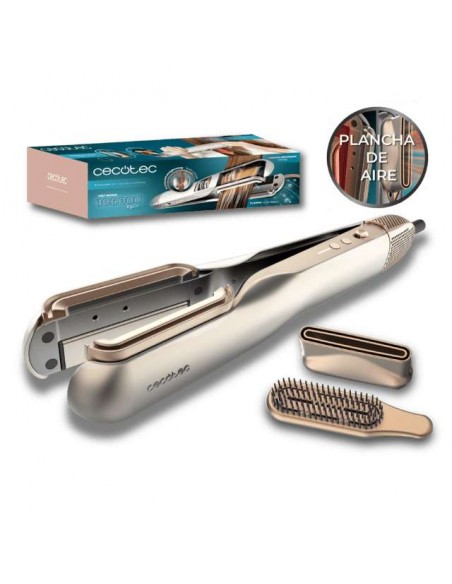 Cecotec RitualCare Air Lisse 2en1 Champagne Secador Plancha de pelo con aire con 2 cabezales