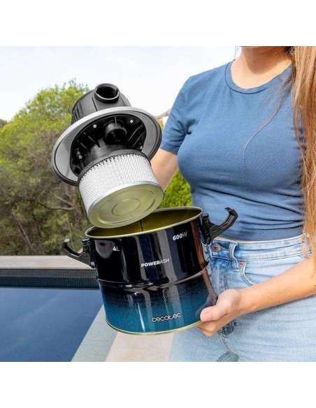 Cecotec Conga Ash 1000 Home Aspirador de Cenizas Compacto de 4L y 600W