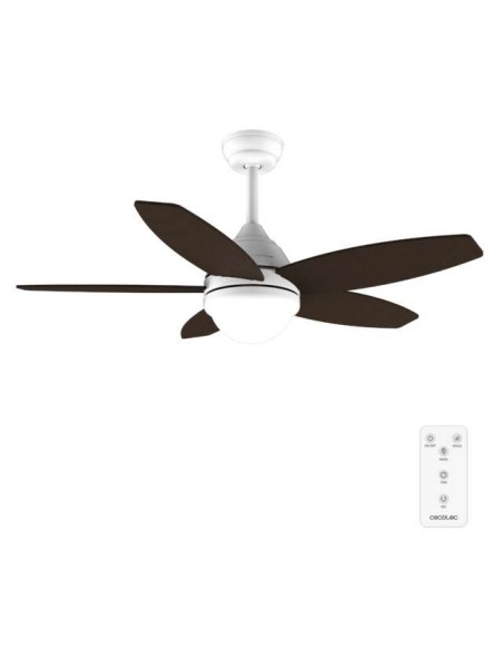 Cecotec EnergySilence Aero 4200 White&DarkWood Ventilador de Techo 53W Luz LED con Mando