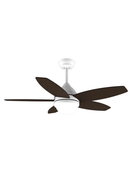 Cecotec EnergySilence Aero 4200 White&DarkWood Ventilador de Techo 53W Luz LED con Mando