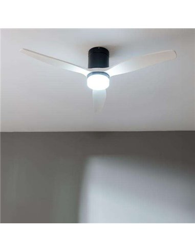 Cecotec EnergySilence Aero 5600 Aqua Black&White Connected Ventilador de Techo 40W Luz Bombilla Mando / WiFi
