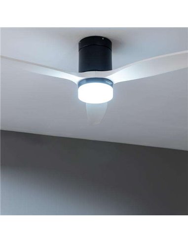 Cecotec EnergySilence Aero 5600 Aqua Black&White Connected Ventilador de Techo 40W Luz Bombilla Mando / WiFi
