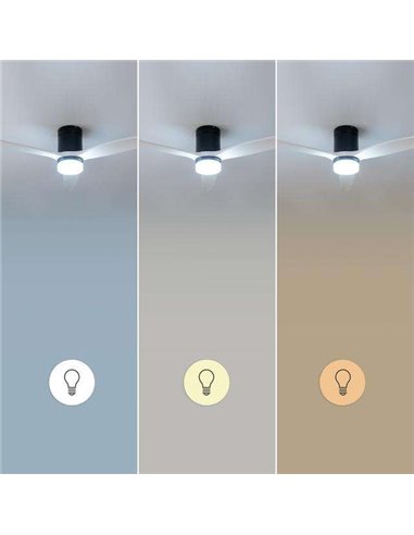 Cecotec EnergySilence Aero 5600 Aqua Black&White Connected Ventilador de Techo 40W Luz Bombilla Mando / WiFi
