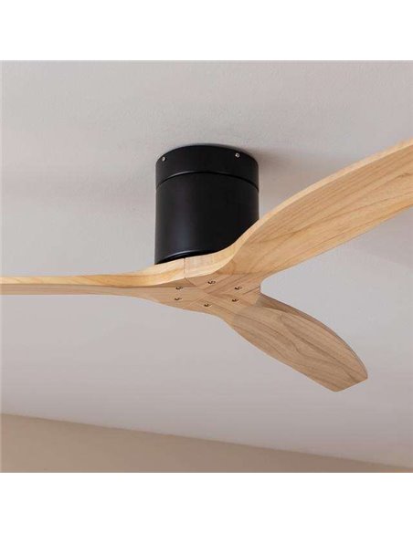 Cecotec EnergySilence Aero 5500 Aqua Black&LightWood Connected Ventilador de Techo de 40W y 52” Mando / WiFi