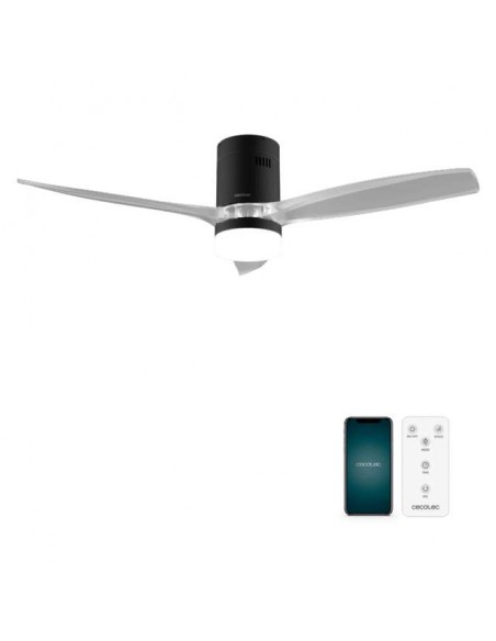 Cecotec EnergySilence Aero 5285 Sun BlackTransparent Ventilador de techo de 40W Luz Bombilla Mando / WiFi