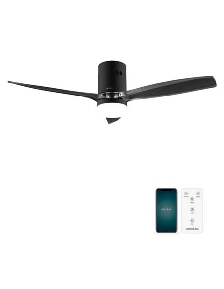 Cecotec EnergySilence Aero 5285 Sun BlackTransparent Ventilador de techo de 40W Luz Bombilla Mando / WiFi