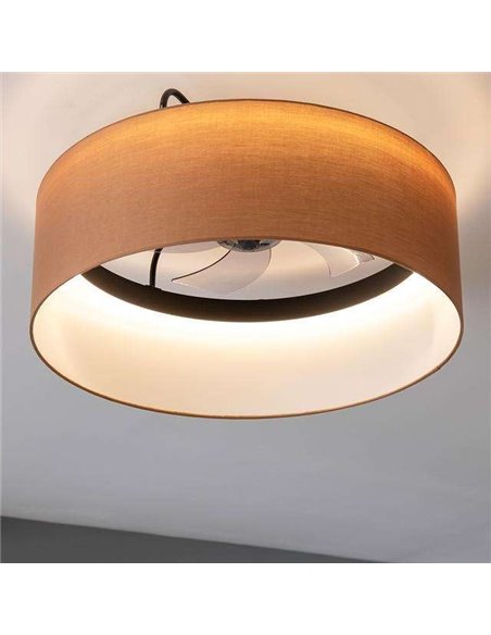 Cecotec EnergySilence LampAero 650 Beige Design Ventilador de Techo de Diseño 20W Luz LED con Mando
