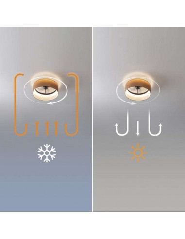 Cecotec EnergySilence LampAero 650 Beige Design Ventilador de Techo de Diseño 20W Luz LED con Mando