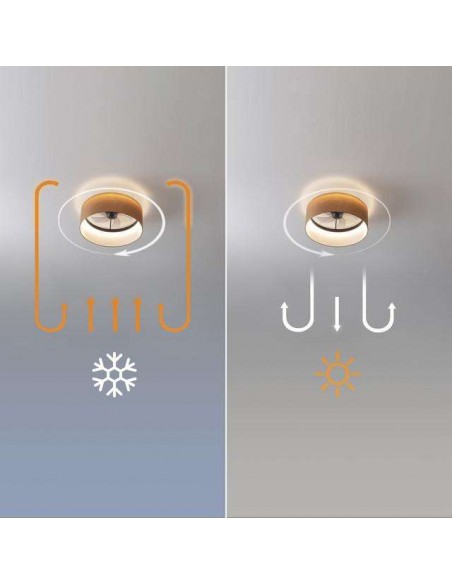 Cecotec EnergySilence LampAero 650 Beige Design Ventilador de Techo de Diseño 20W Luz LED con Mando