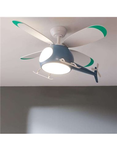 Cecotec EnergySilence Aero 4600 Helicopter Ventilador de Techo de Diseño Helicóptero 35W Luz LED con Mando